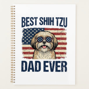 Meilleur papa Shih Tzu patriotique de tous les tem