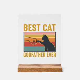 Meilleur Parrain de Chat Vintage Design de Chat Ve