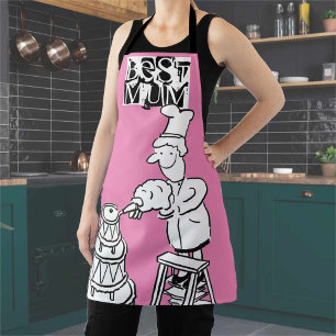 Meilleur pâtissier de maman décorant un tablier de