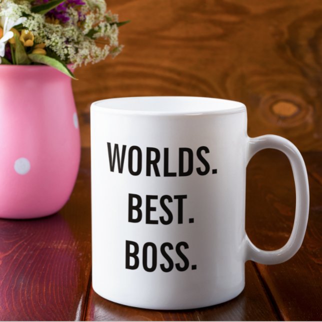 Meilleur Patron du Monde Tasse de Bureau Cadeau Em (Créateur téléchargé)