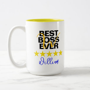 Meilleur Patron Jamais (Initiale du Nom) Mug de Ca