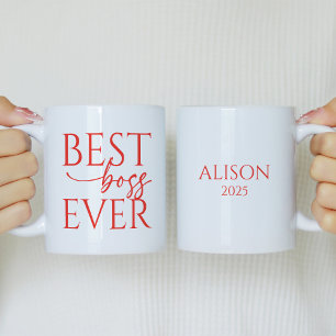 Meilleur patron jamais Mug de café personnalisé
