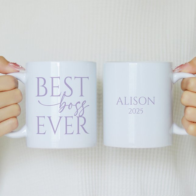 Meilleur patron jamais Tasse de café personnalisée (Créateur téléchargé)