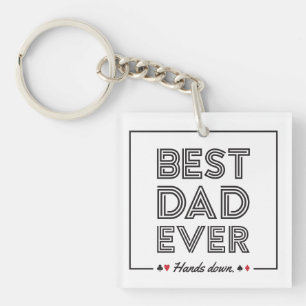 Meilleur Père Jamais Mains Bas Porte - clé Photo