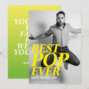 MEILLEUR POP JAMAIS   Carte de Fête des pères amus