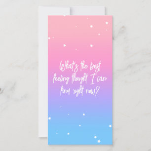 Meilleur Sentiment Bien Que Pastel Gradient Carte 