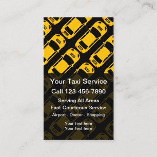Meilleur service de taxi Cartes de visite modernes