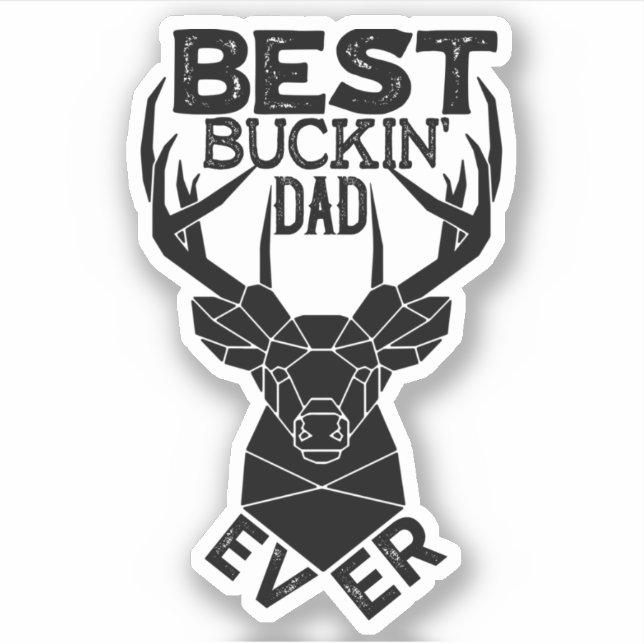 Meilleur Sticker Buckin Papa Jamais (Devant)
