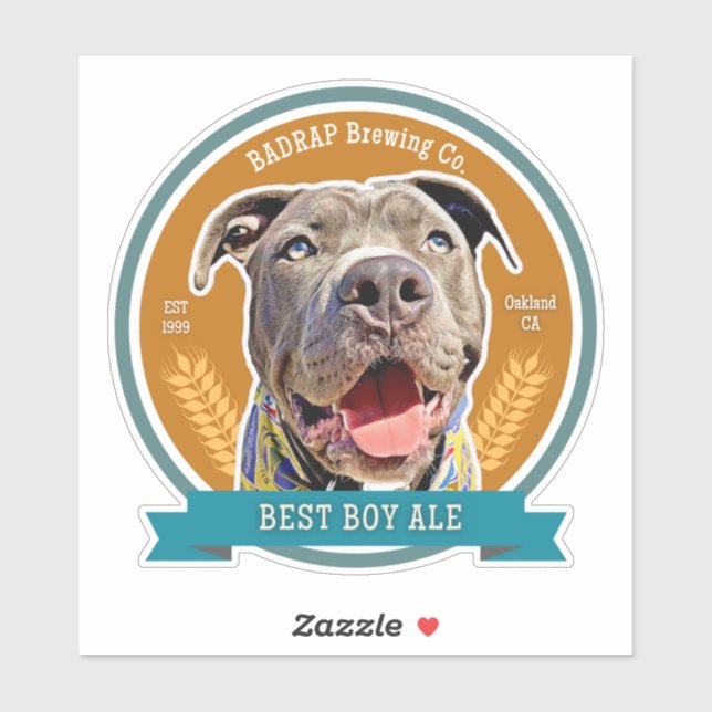 Meilleur Sticker Étiquette de bière garçon Amour (Feuille)