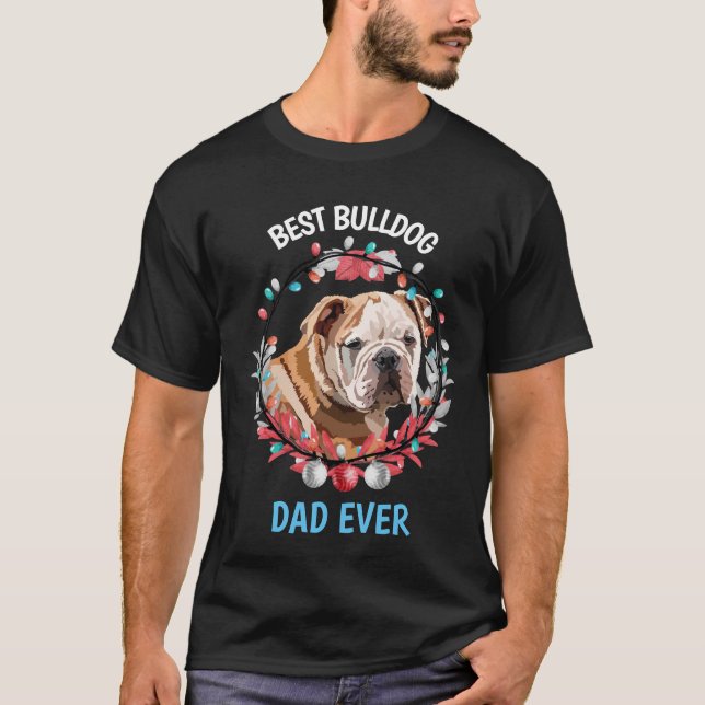 Meilleur T-shirt de Bulldog Papa (Devant)