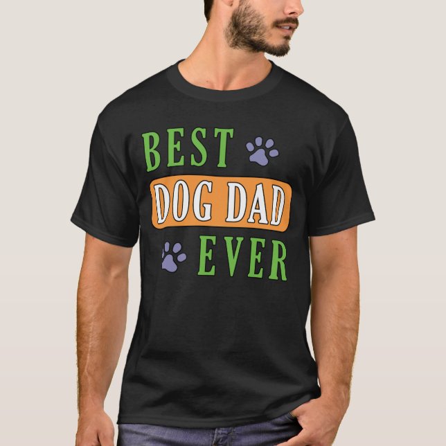 Meilleur T-shirt papa chien (Devant)