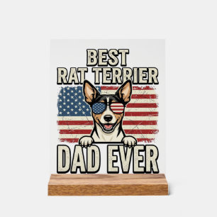Meilleur T-shirt pour chien patriote Papa Rat Terr