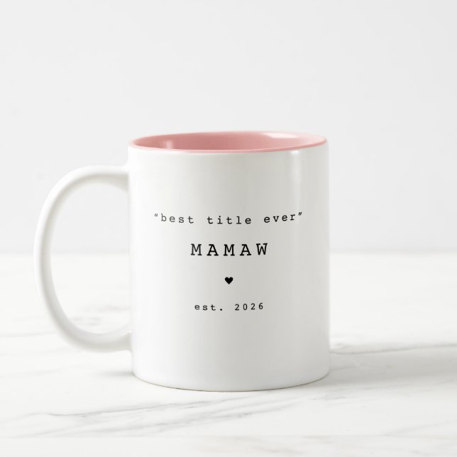 Meilleur Titre Jamais Mamaw Mug Personnalisé (Gauche)