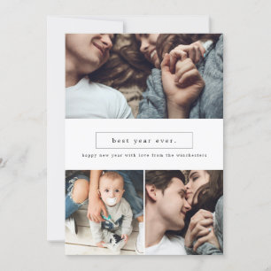 Meilleure année Jamais trois photo Collage Carte d