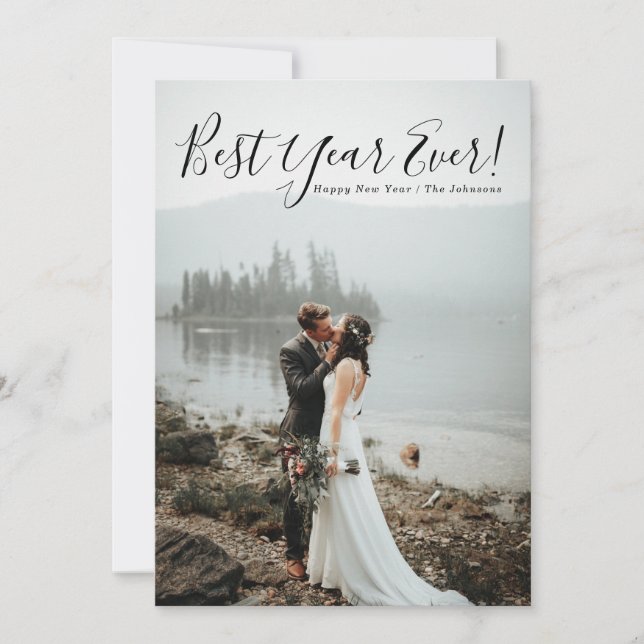 Meilleure année Jour de l'an Carte photo de vacanc (Devant)