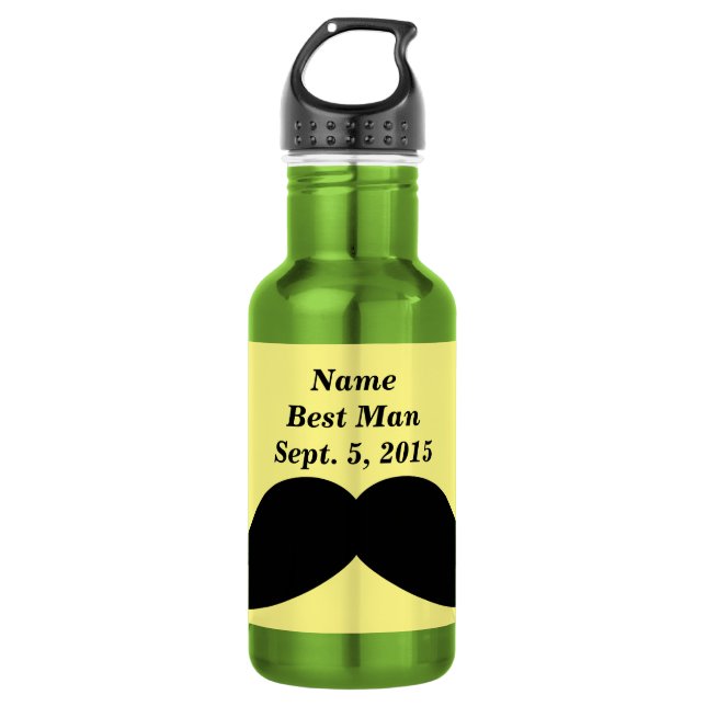 Meilleure bouteille d'eau de moustache homme (Devant)