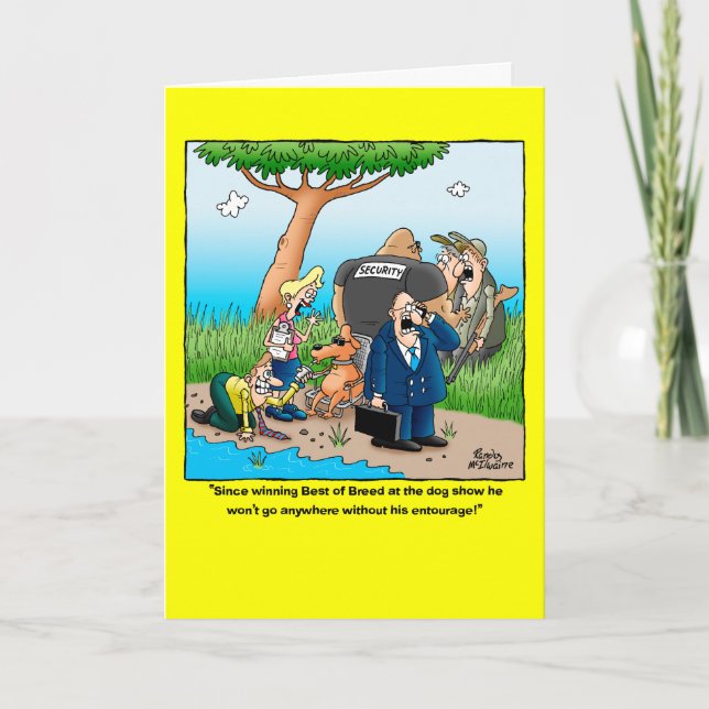 Meilleure carte d'anniversaire drôle de race (Devant)