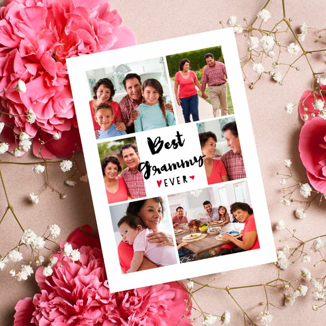 Meilleure carte de voeux Collage photo Grammy Ever (Créateur téléchargé)
