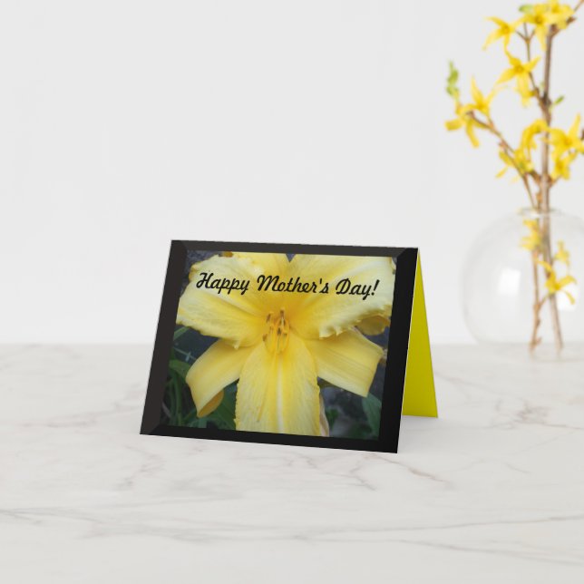 Meilleure carte de voeux pour la fête des mères (Fleur jaune)