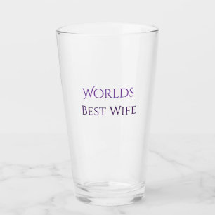 Meilleure épouse au monde Coupe en verre personnal