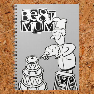Meilleure femme pâtissière décorant Carnet gâteau