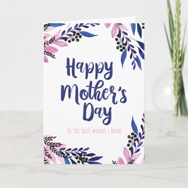 Meilleure Femme que je Connaisse Carte de la Fête  (Devant)