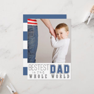 Meilleure Fête des pères papa Carte photo plat / B