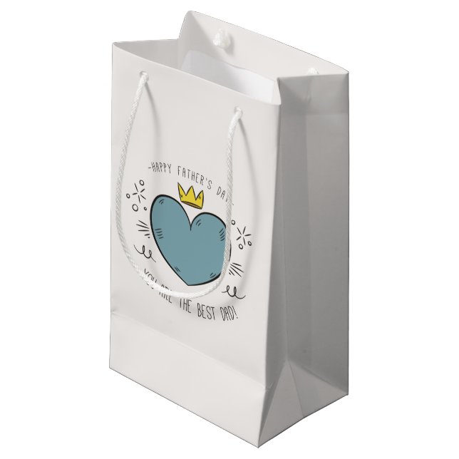 Meilleure Fête des pères papa heureux | Sac cadeau (Devant Angle)