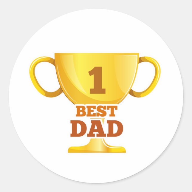 Meilleure Fête des pères papa heureux | Sticker (Devant)