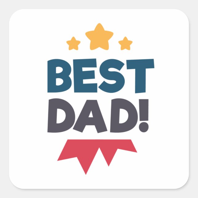 Meilleure Fête des pères papa heureux | Sticker (Devant)