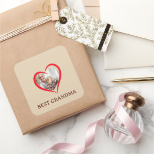 Meilleure Grand-Mère Autocollant Photo Personnalis