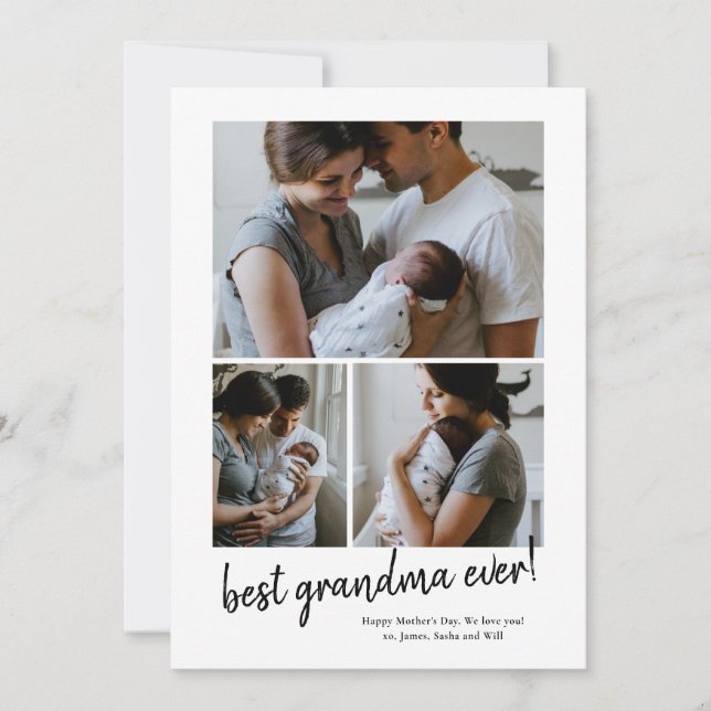 meilleure grand-mère jamais photo carte de fête de (Devant)