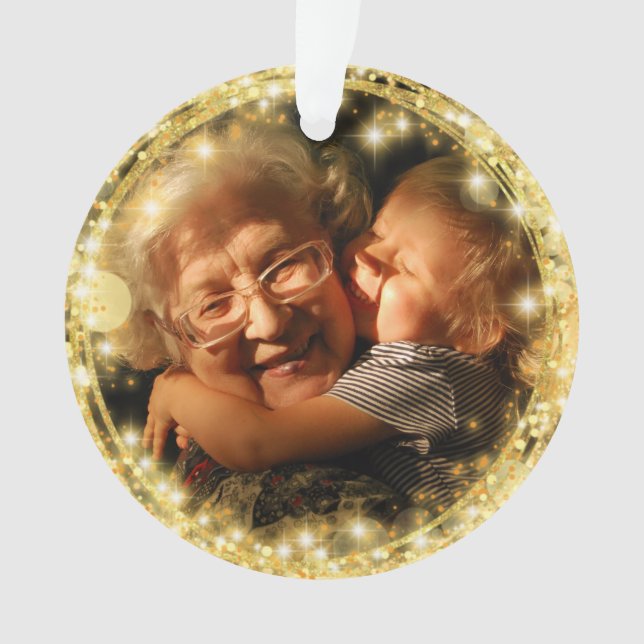 Meilleure grand-mère Photo personnalisée Cercle d' (devant)