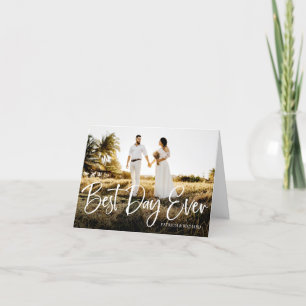 Meilleure journée jamais mignon Merci Mariage Phot