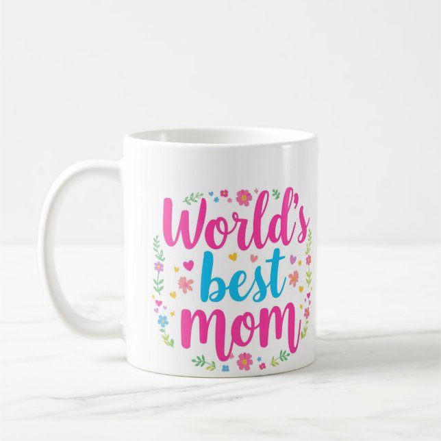 Meilleure maman au monde 15 Oz café Mug (Gauche)