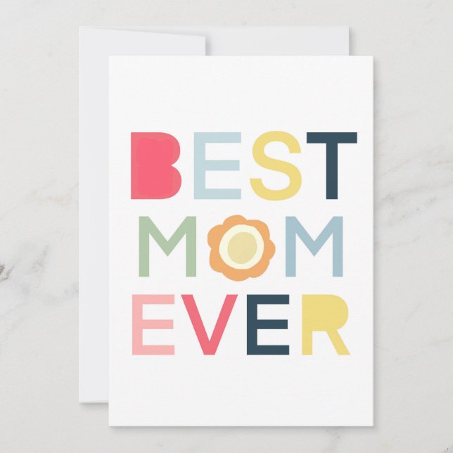 Meilleure maman Carte Jamais Mères Fête Moms Anniv (Devant)