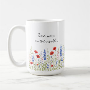 Meilleure maman dans le monde Mug avec Fleur sauva