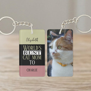 Meilleure maman de chat ajoutez nom photo rose ver