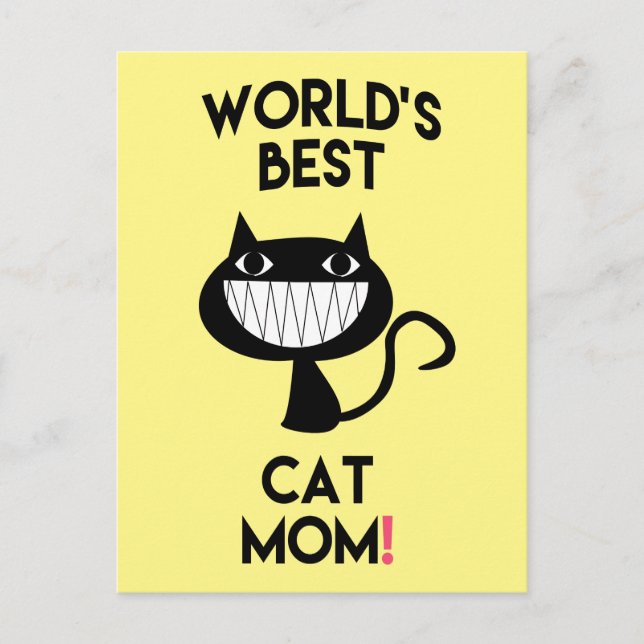 Meilleure maman de chat du monde ! Carte postale a (Devant)