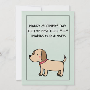 Meilleure Maman de Chien Carte d'Anniversaire Fête