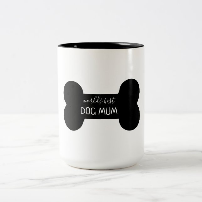 Meilleure maman de chien du monde deux Tone tasse  (Centre)
