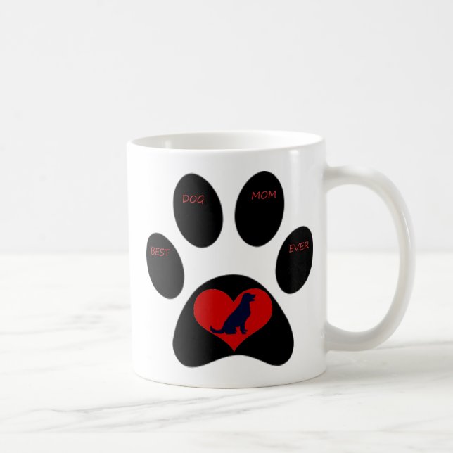 Meilleure maman de chien jamais café Mug (Droite)
