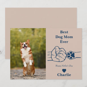 Meilleure maman de chien jamais fist bump carte de