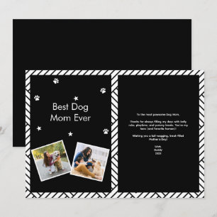 Meilleure maman de chien jamais la carte de voeux 
