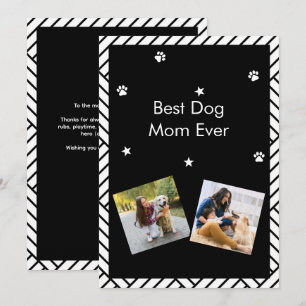 Meilleure maman de chien jamais la carte de voeux 