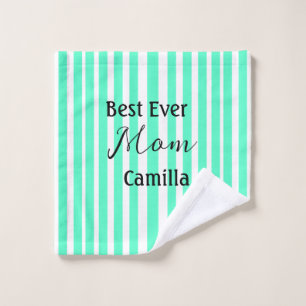 Meilleure maman de tous les temps motif rayé vert