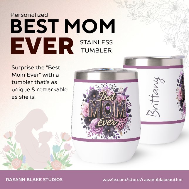 Meilleure Maman de Tous les Temps Tumbler en Acier (Créateur téléchargé)