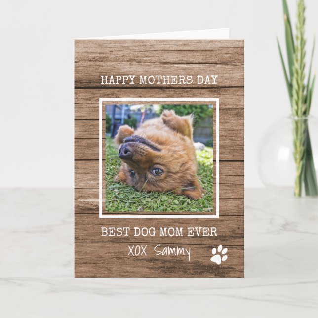 Meilleure maman du chien jamais photo Bonne carte  (Devant)