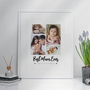 Meilleure Maman du Monde   Affiche Moderne Quatre 