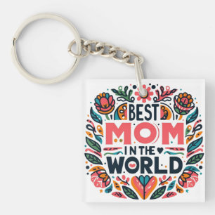 Meilleure Maman du Monde Art Populaire Floral Fête